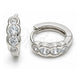 Argolla Huggie 02.332.0077.13 Plata Rodinada, con Zirconia Cubica Blanca, Pulido, Rodinado