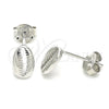 Sterling Silver Stud Earring, Polished, Rhodium Finish, 02.332.0080