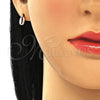 Sterling Silver Stud Earring, Polished, Rose Gold Finish, 02.332.0080.1