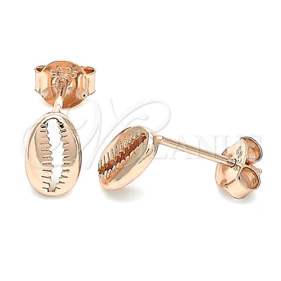 Sterling Silver Stud Earring, Polished, Rose Gold Finish, 02.332.0080.1 for wholesale, main product view