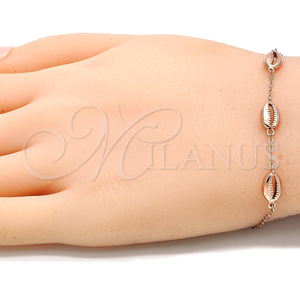 Sterling Silver Bracelet — Fancy Bracelet Polished Rose 03. 01 MM Thickness — alternate product view — SKU 131026 | Plata 925 brazalete — elegante Bracelet pulido Rose 03. 01 MM Thickness — SKU 131026