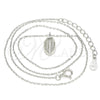 Sterling Silver Pendant Necklace, Polished, Rhodium Finish, 04.332.0001.16