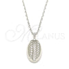 Sterling Silver Pendant Necklace, Polished, Rhodium Finish, 04.332.0001.16