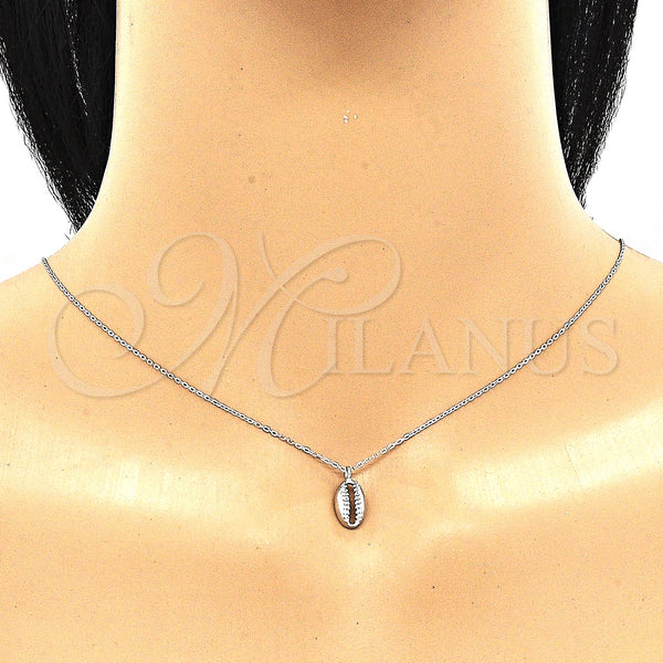 Sterling Silver Necklace — Pendant Necklace Polished 04. 01 MM Thickness 16 — alternate product view — SKU 131028 | Plata 925 collar — Pendant Necklace pulido 04. 01 MM Thickness 16 — SKU 131028