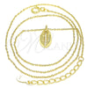 Sterling Silver Pendant Necklace, Polished, Golden Finish, 04.332.0001.2.16 (01 MM Thickness, 16 Inches Length)