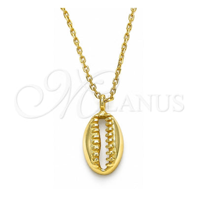 Sterling Silver Pendant Necklace, Polished, Golden Finish, 04.332.0001.2.16 (01 MM Thickness, 16 Inches Length)