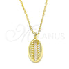 Sterling Silver Pendant Necklace, Polished, Golden Finish, 04.332.0001.2.16 (01 MM Thickness, 16 Inches Length)