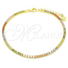 Sterling Silver Bracelet — Tennis Bracelet with Multicolor Cubic Zirconia Polished 03. — alternate product view — SKU 131036 | Plata 925 brazalete — Tennis Bracelet with Multicolor Cubic Zirconia pulido 03. — SKU 131036