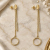 Sterling Silver Long Earring, Polished, Golden Finish, 02.186.0195.1
