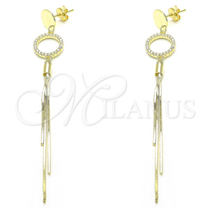 Sterling Silver Ring — Long Earring with White Cubic Zirconia Polished 02. — main product view — SKU 131058 | Plata 925 anillo — Long Earring with blanco Cubic Zirconia pulido 02. — SKU 131058