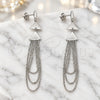 Sterling Silver Long Earring, Polished, Rhodium Finish, 02.186.0200