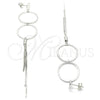 Sterling Silver Stud Earring, Polished, Rhodium Finish, 02.186.0201