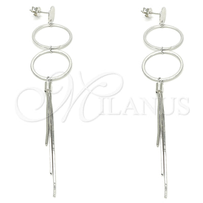 Sterling Silver Stud Earring, Polished, Rhodium Finish, 02.186.0201 for wholesale, main product view