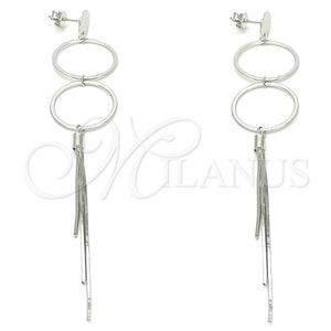 Sterling Silver Stud Earring, Polished, Rhodium Finish, 02.186.0201