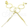 Sterling Silver Long Earring, Polished, Golden Finish, 02.186.0201.1