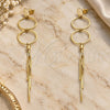 Sterling Silver Long Earring, Polished, Golden Finish, 02.186.0201.1