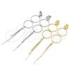 Sterling Silver Long Earring, Polished, Golden Finish, 02.186.0201.1