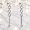 Sterling Silver Stud Earring, with White Cubic Zirconia, Polished, Rhodium Finish, 02.186.0202