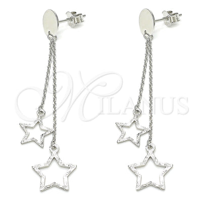 Sterling Silver Star Earrings 02.186.0203 for wholesale, main product view