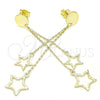 Sterling Silver Stud Earring, Star Design, Polished, Golden Finish, 02.186.0203.1