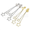 Sterling Silver Stud Earring, Star Design, Polished, Golden Finish, 02.186.0203.1