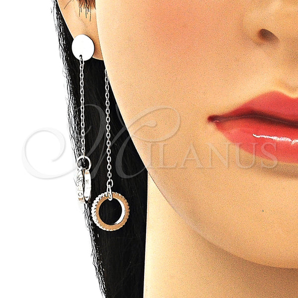 Sterling Silver Ring — Long Earring Love Design with White Cubic Zirconia — alternate product view — SKU 131071 | Plata 925 anillo — Long Earring Love diseño with blanco Cubic Zirconia — SKU 131071