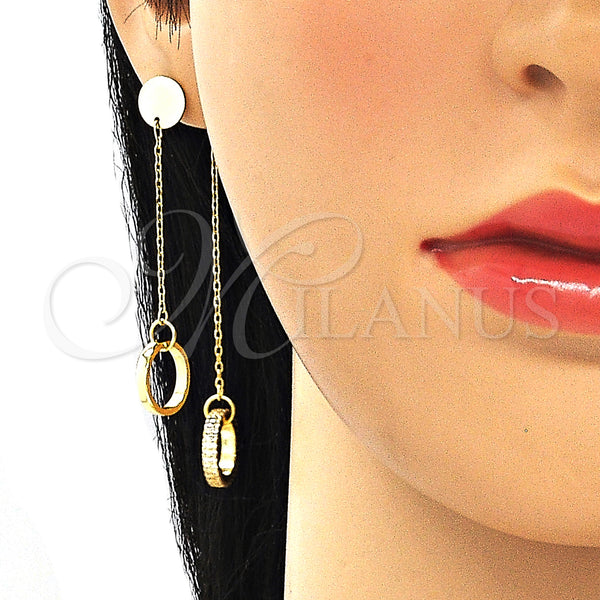 Sterling Silver Ring — Long Earring Love Design with White Cubic Zirconia — alternate product view — SKU 131072 | Plata 925 anillo — Long Earring Love diseño with blanco Cubic Zirconia — SKU 131072
