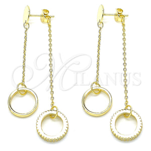 Sterling Silver Ring — Long Earring Love Design with White Cubic Zirconia — main product view — SKU 131072 | Plata 925 anillo — Long Earring Love diseño with blanco Cubic Zirconia — SKU 131072