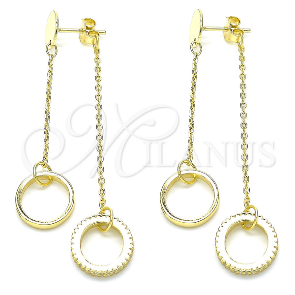 Sterling Silver Ring — Long Earring Love Design with White Cubic Zirconia — main product view — SKU 131072 | Plata 925 anillo — Long Earring Love diseño with blanco Cubic Zirconia — SKU 131072