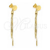 Sterling Silver Long Earring, Polished, Golden Finish, 02.186.0205.1
