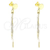 Sterling Silver Long Earring, Polished, Golden Finish, 02.186.0205.1