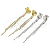 Sterling Silver Long Earring, Polished, Golden Finish, 02.186.0205.1