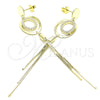 Sterling Silver Long Earring, Polished, Golden Finish, 02.186.0206.1