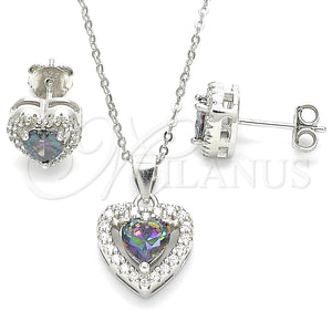 Sterling Silver Ring — Earring and Pendant Adult Set Heart Design with — main product view — SKU 131085 | Plata 925 anillo — Earring and Pendant Adult Set corazón diseño with — SKU 131085