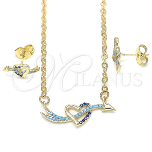 Gold Filled Ring — Earring and Pendant Adult Set Heart Design with — main product view — SKU 131096 | Oro Laminado anillo — Earring and Pendant Adult Set corazón diseño with — SKU 131096