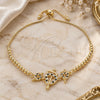 Oro Laminado Adjustable Bolo Bracelet, Gold Filled Style Heart Design, with Black and White Cubic Zirconia, Polished, Golden Finish, 03.233.0017.2.12 (01 MM Thickness, 12 Inches Length)
