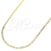 Oro Laminado Basic Necklace, Gold Filled Style Polished, Golden Finish, 04.213.0050.22 (02 MM Thickness, 22 Inches Length)