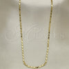 Oro Laminado Basic Necklace, Gold Filled Style Polished, Golden Finish, 04.213.0050.22 (02 MM Thickness, 22 Inches Length)