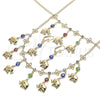 Oro Laminado Necklace, Bracelet and Earring, Gold Filled Style Evil Eye and Elephant Design, Polished, Golden Finish, 06.213.0004