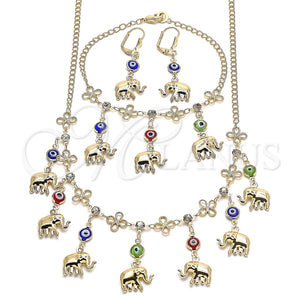 Gold Filled Ring — Necklace Bracelet and Earring Evil Eye and Elephant — main product view — SKU 131139 | Oro Laminado anillo — Necklace Bracelet and Earring Evil Eye and Elephant — SKU 131139