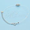 Sterling Silver Fancy Bracelet, with White Cubic Zirconia, Polished, Rhodium Finish, 03.369.0012.07 (01 MM Thickness, 7 Inches Length)