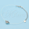 Sterling Silver Fancy Bracelet, with White Cubic Zirconia, Polished, Rhodium Finish, 03.369.0012.07 (01 MM Thickness, 7 Inches Length)