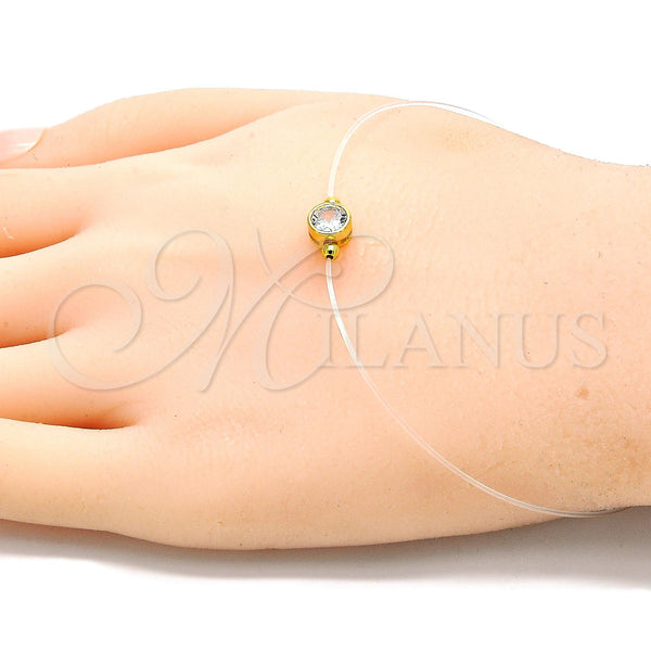 Sterling Silver Bracelet — Fancy Bracelet with White Cubic Zirconia Polished 03. — alternate product view — SKU 131165 | Plata 925 brazalete — elegante Bracelet with blanco Cubic Zirconia pulido 03. — SKU 131165