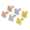 Sterling Silver Stud Earring, with White Cubic Zirconia, Polished, Rose Gold Finish, 02.369.0013.1