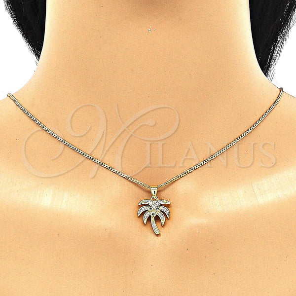 Gold Filled Ring — Earring and Pendant Adult Set Palm Tree Design — alternate product view — SKU 131218 | Oro Laminado anillo — Earring and Pendant Adult Set Palm Tree diseño — SKU 131218