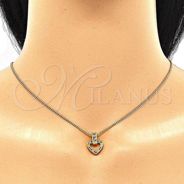 Gold Filled Ring — Earring and Pendant Adult Set Heart Design with — alternate product view — SKU 131222 | Oro Laminado anillo — Earring and Pendant Adult Set corazón diseño with — SKU 131222