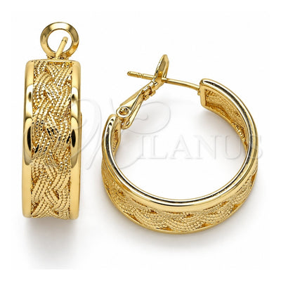 Oro Laminado Huggie Hoop, Gold Filled Style Polished, Golden Finish, 02.170.0299.25