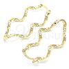 Oro Laminado Small Hoop, Gold Filled Style Twist Design, Polished, Golden Finish, 02.170.0302.20