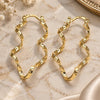 Oro Laminado Small Hoop, Gold Filled Style Twist Design, Polished, Golden Finish, 02.170.0302.20