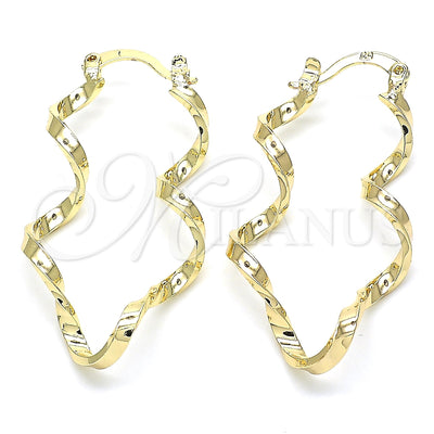Gold Filled Hoop Earrings — Small Hoop Twist Design Polished 02. for wholesale, main product view